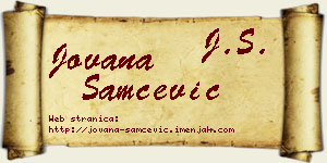 Jovana Samčević vizit kartica